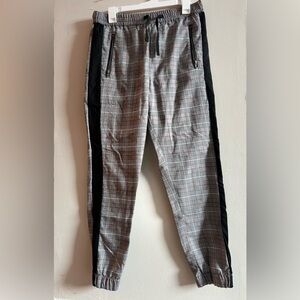 Plaid Dress Pants with Black Accents